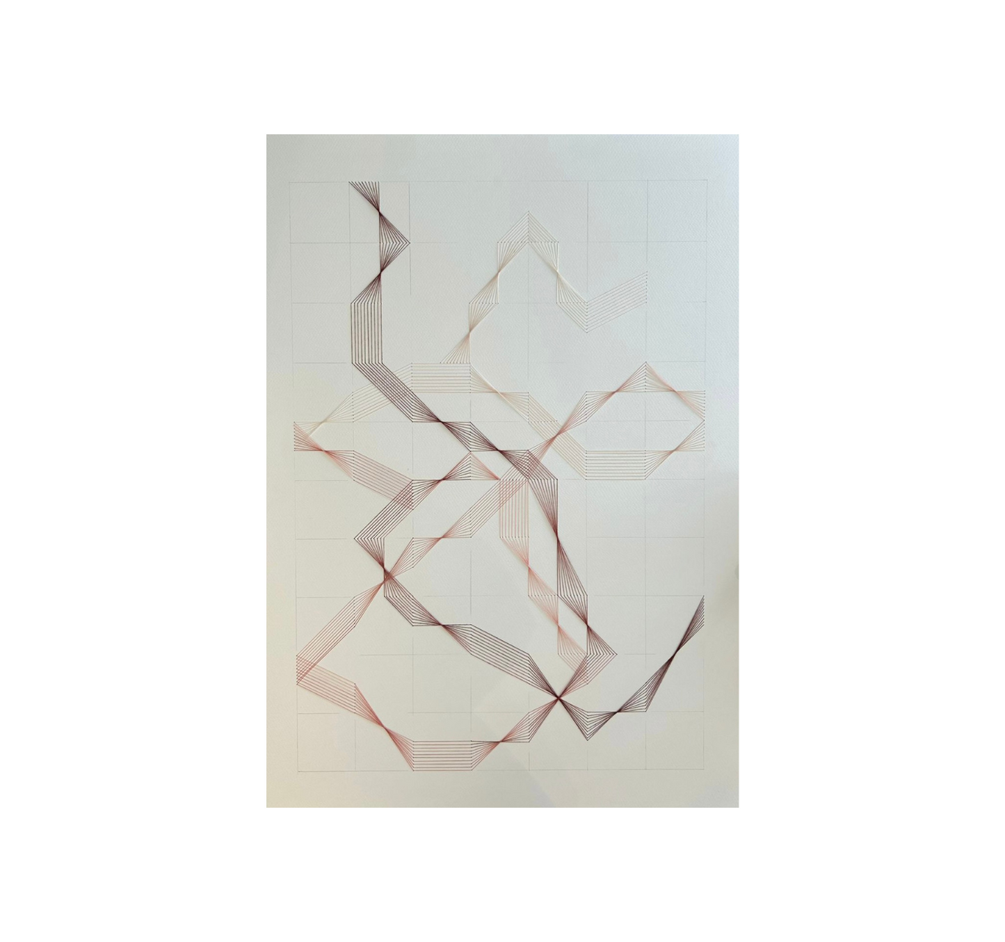 Serie geometría. Líneas, planos y tramas. Terracota II