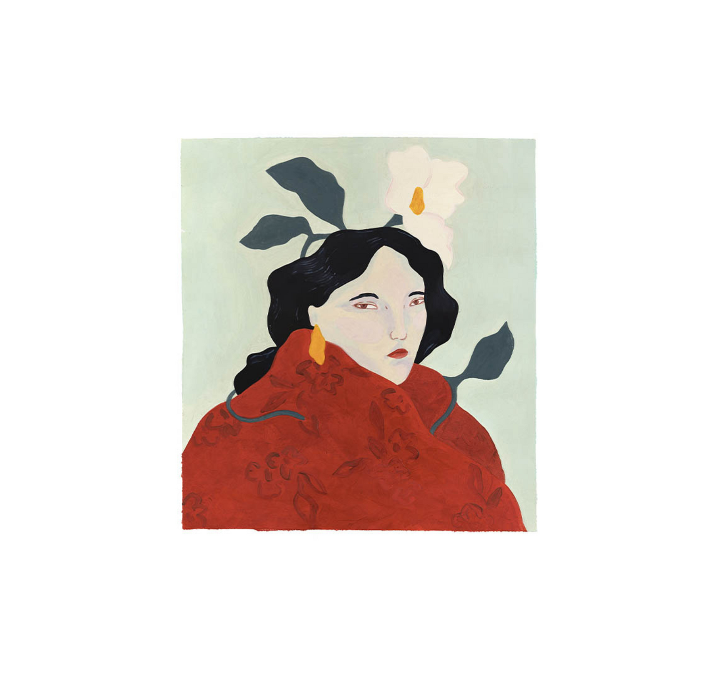 Flor de invierno (enmarcada)