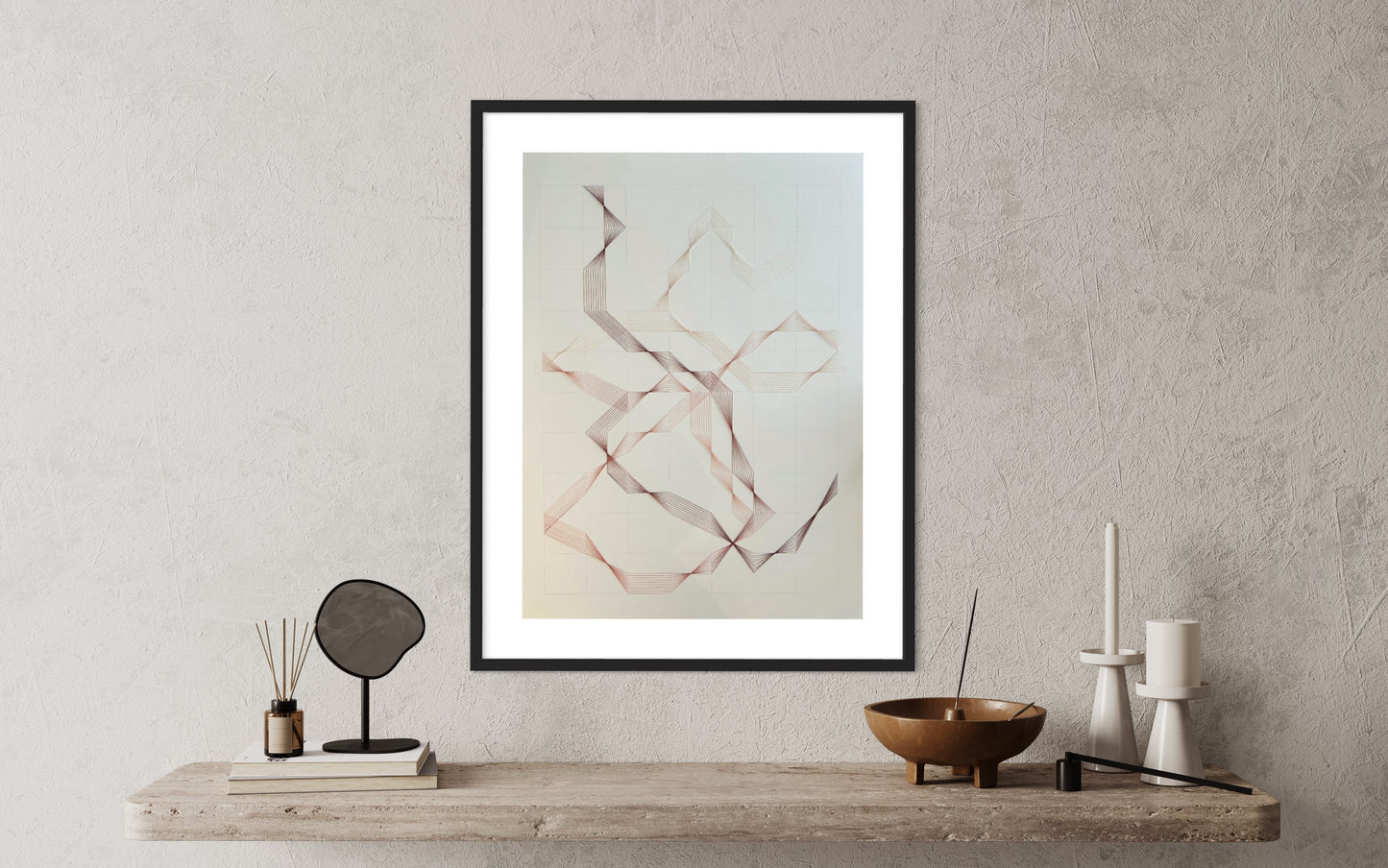 Serie geometría. Líneas, planos y tramas. Terracota II