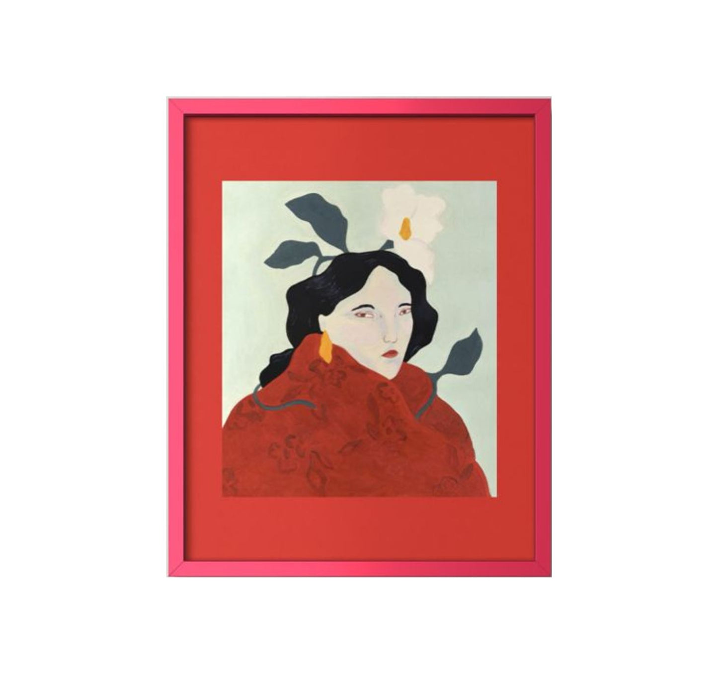 Flor de invierno (enmarcada)