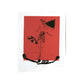 Personnage sur rouge