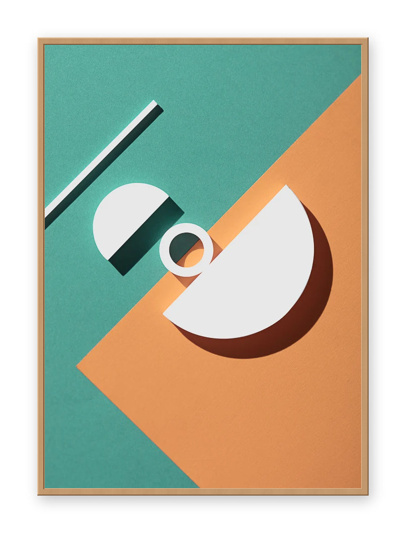 Geometrics green and orange