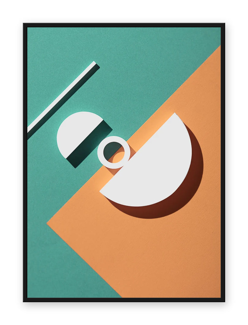 Geometrics green and orange