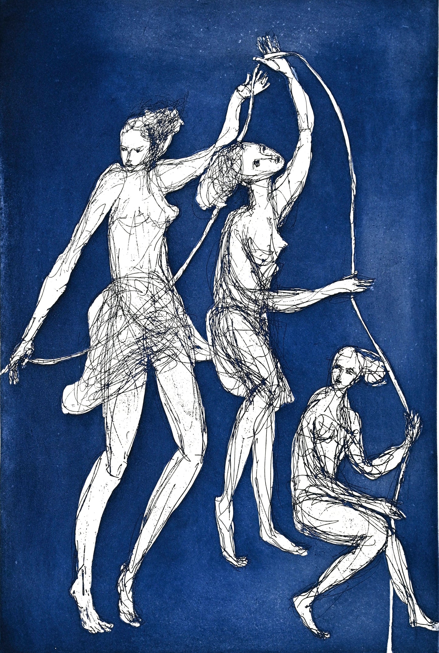 Trois femmes à la corde