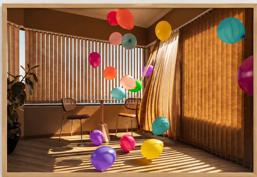 Baloons and curtains