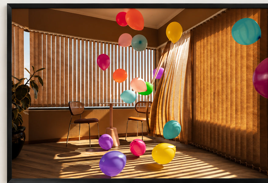Baloons and curtains